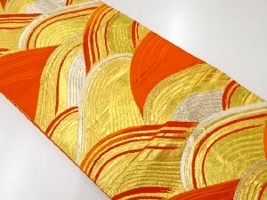 アンティーク　波模様織出し袋帯（着用可）